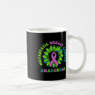Metastatic Breast Cancer Awareness Sunflower Ribbo Coffee Mug