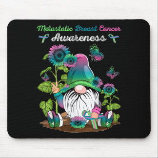Metastatic Breast Cancer Gnome With Green Teal nk Mouse Mat