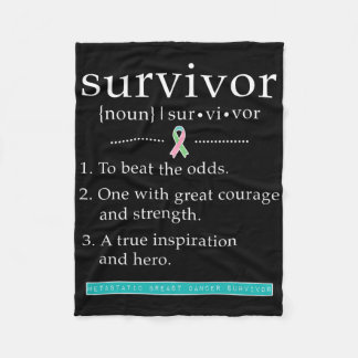 Metastatic Breast Cancer Survivor Fleece Blanket