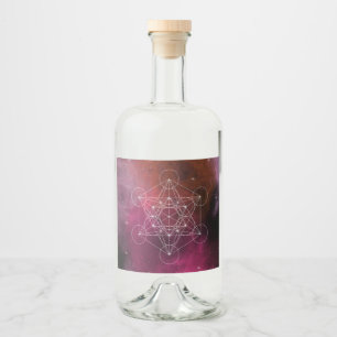 Metatron arcangel zen liquor bottle label