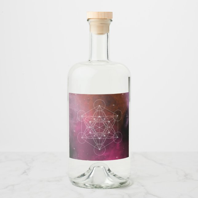 Metatron arcangel zen liquor bottle label (Front)