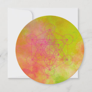 Metatron, chakra,zen,sacred geometric, angel, holiday card