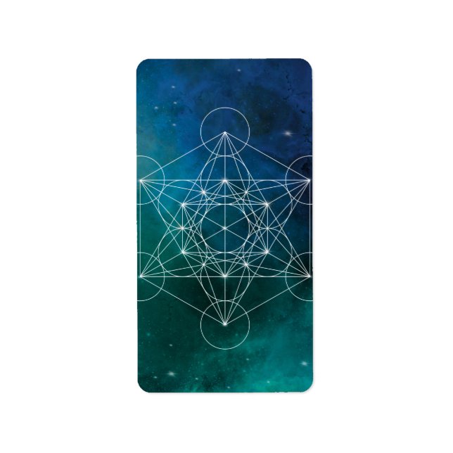 Metatron, chakra,zen,sacred geometric, angel, spir label (Front)