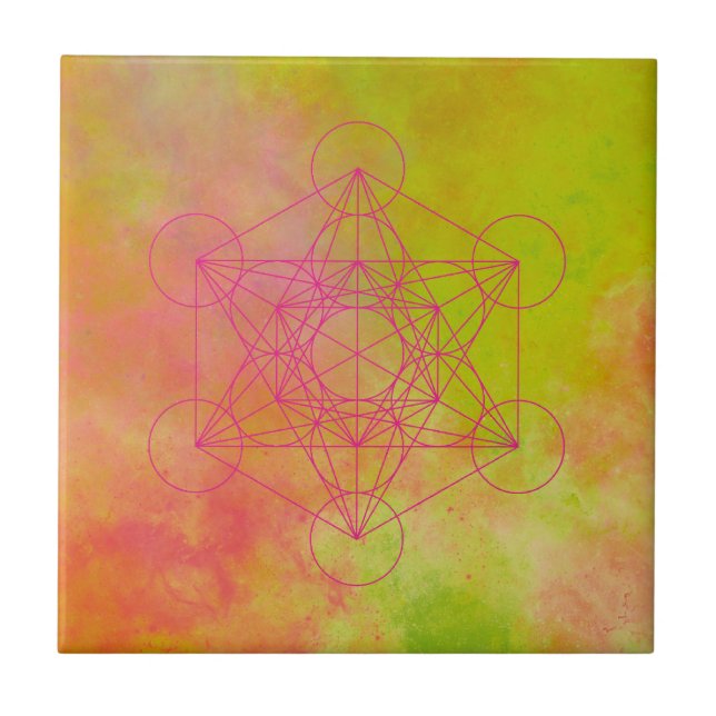 Metatron, chakra,zen,sacred geometric, angel, tile (Front)