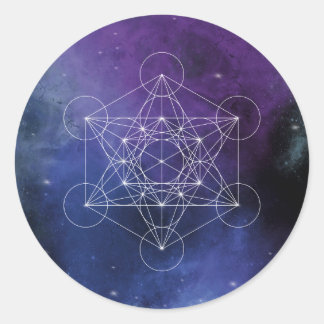 Metatron, chakra,zen,sacred geometric, geometry, classic round sticker