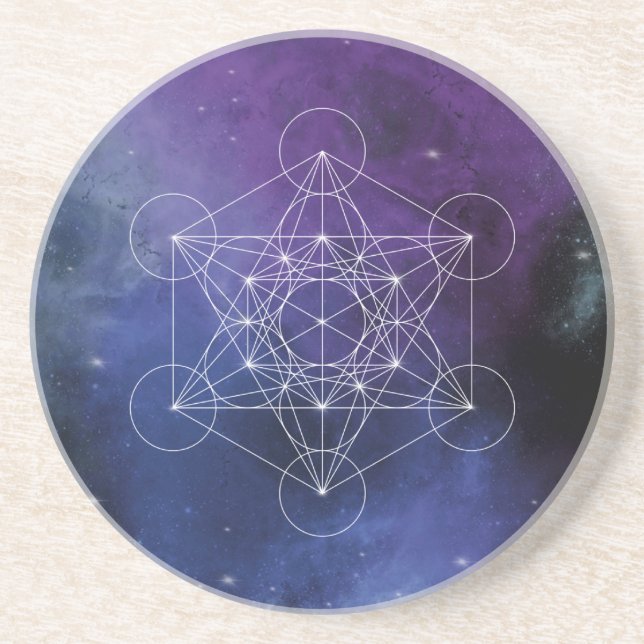 Metatron, chakra,zen,sacred geometric, geometry, coaster (Front)