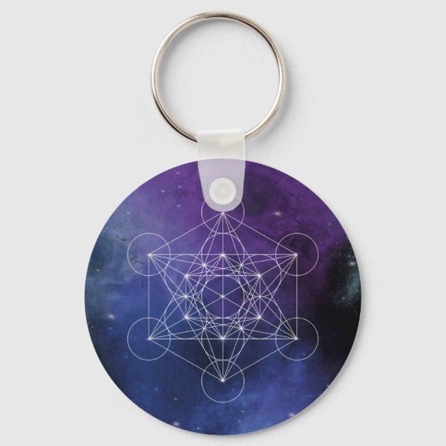Metatron, chakra,zen,sacred geometric, geometry, key ring (Front)