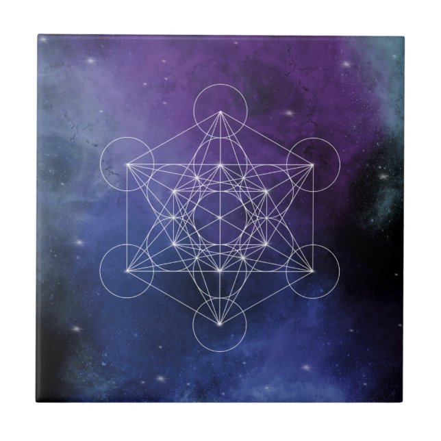 Metatron, chakra,zen,sacred geometric, geometry, tile (Front)