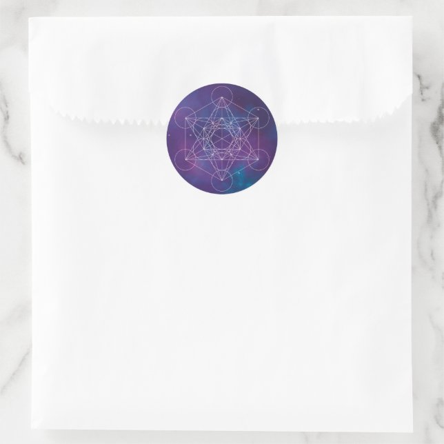 metatron classic round sticker (Bag)