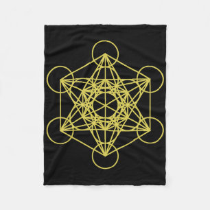 Metatron Cube Sacred Geometry Yoga Sacred Geometry Fleece Blanket