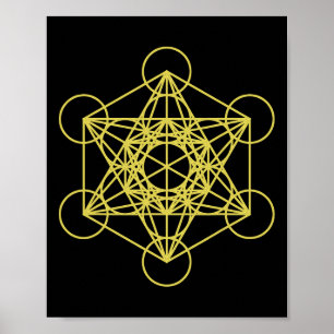 Metatron Cube Sacred Geometry Yoga Sacred Geometry Poster