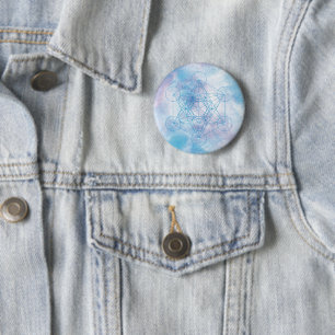 Metatron’s Cube Sacred Geometry 6 Cm Round Badge