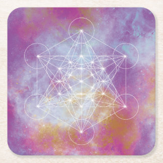 Metatron Square Paper Coaster