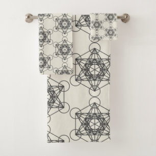 Metatron's Cube Bathroom Towel Set