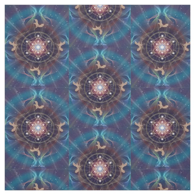 Metatron's Cube - Merkabah Fabric (Swatch)