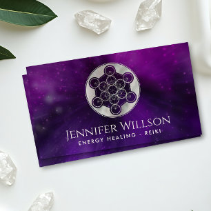 Metatron's cube - Pearl and Violet Business Card