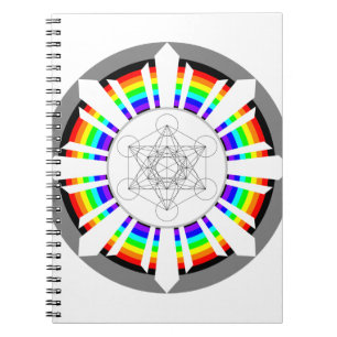 Metatron's Cube Rainbow Prism Notebook