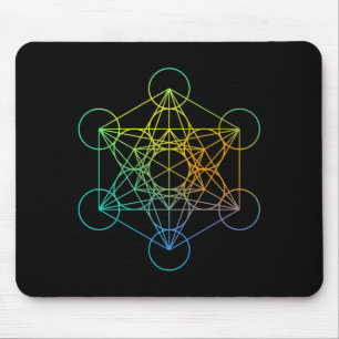 Metatrons Cube Sacred Geometry Funny Family Retro Mouse Mat