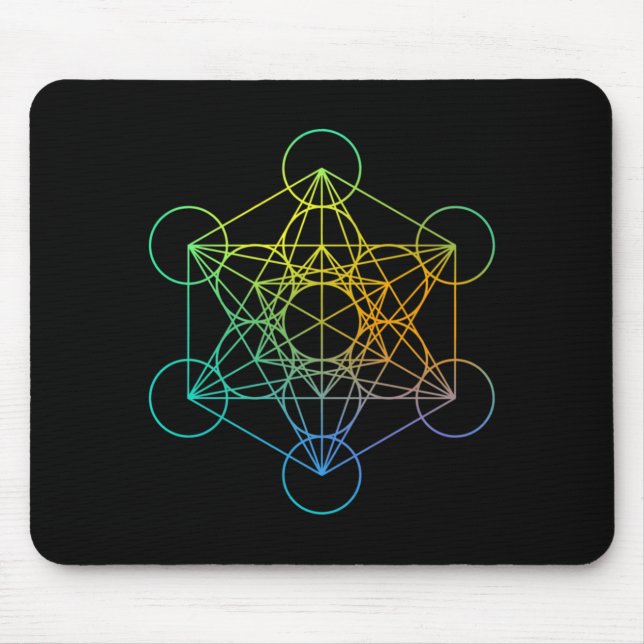 Metatrons Cube Sacred Geometry Funny Family Retro  Mouse Mat (Front)