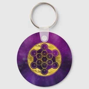 Metatron's Cube Sacred Geometry Key Ring