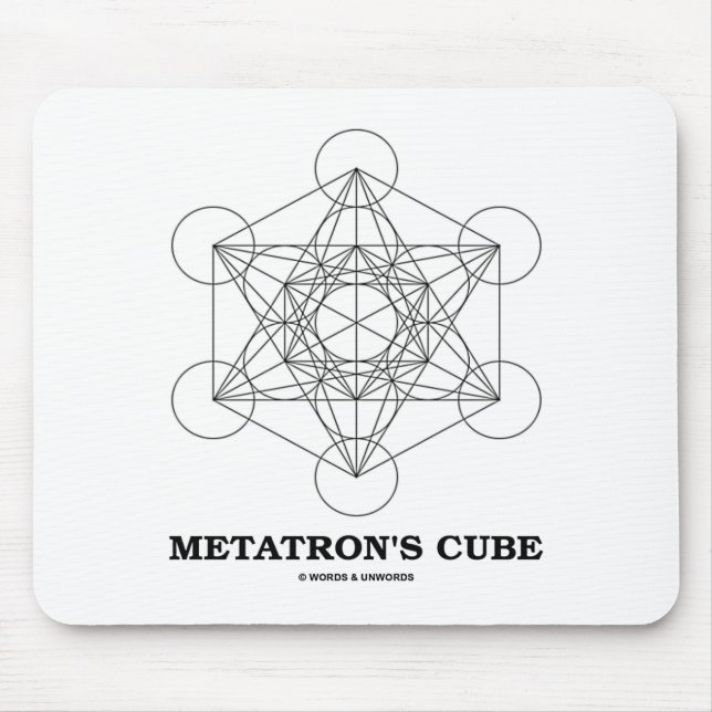 Metatron's Cube (Sacred Geometry) Mouse Mat (Front)