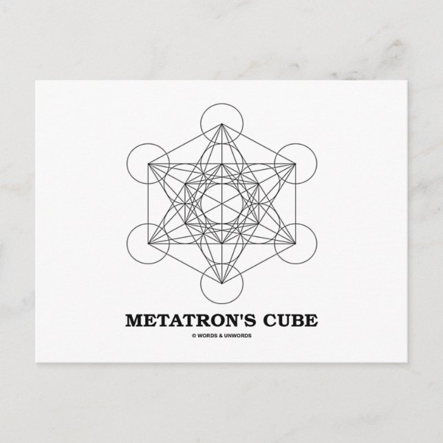 Metatron's Cube (Sacred Geometry) Postcard (Front)