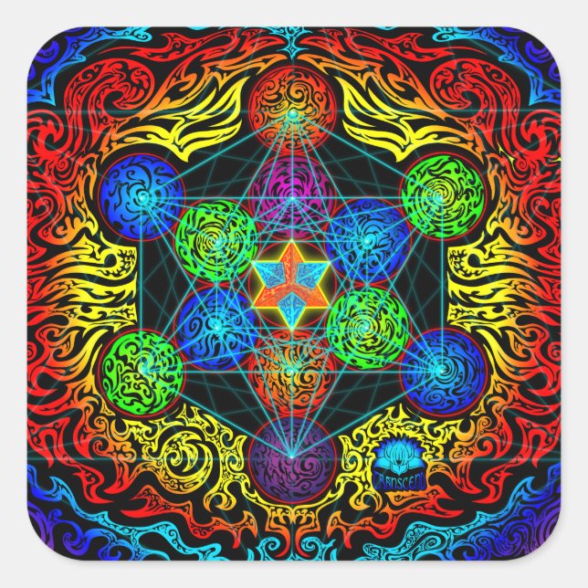 Metatron's Cube Sticker (Front)