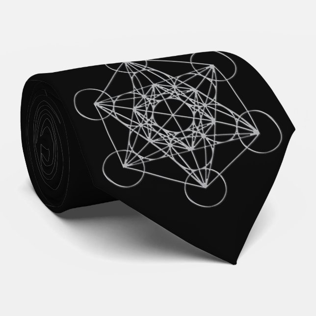 Metatrons Cube Tie (Rolled)