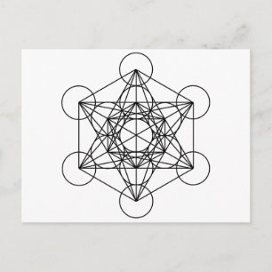 Metatron's Cube (White) Postcard
