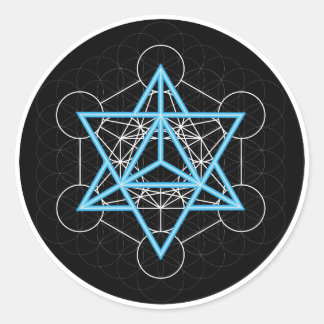 Metatrons dice - Merkaba Classic Round Sticker