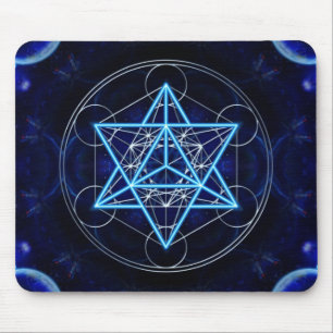 Metatrons dice - Merkaba - star tetrahedron Mouse Mat
