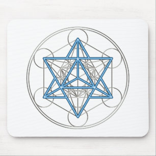 Metatrons dice - Merkaba - star tetrahedron Mouse Mat