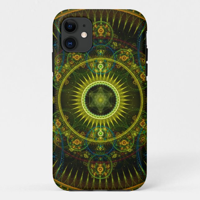 "Metatron's Magick Wheel" - Fractal Art Case-Mate iPhone Case (Back)