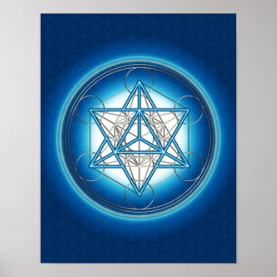 Metatrons Würfel -  Merkaba -  Blume des Lebens Poster