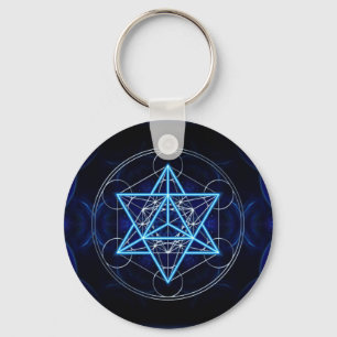 Metatrons Würfel - Merkaba - Stern Tetraeder Key Ring