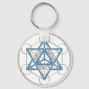 Metatrons Würfel -  Merkaba - Stern Tetraeder Key Ring