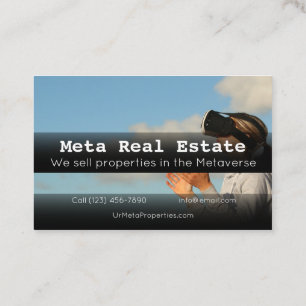 Metaverse Real Estate company Business Card