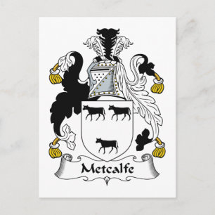 Metcalfe Family Crest Postcard