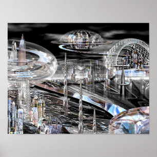 Metempirics Futuristic City Print