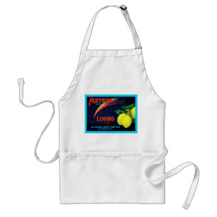 Meteor Brand Lemons ~ Vintage Fruit Crate Label Standard Apron