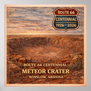 Meteor Crater Arizona Route 66 Poster