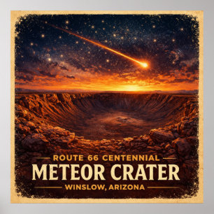 Meteor Crater Winslow Arizona Centennial  Poster