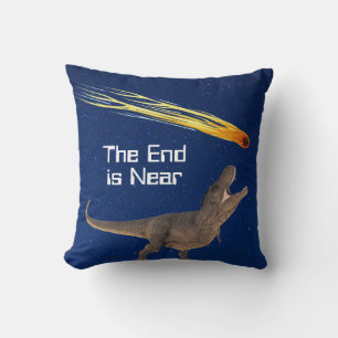 Meteor Dinosaur End Is Near Disaster Cushion