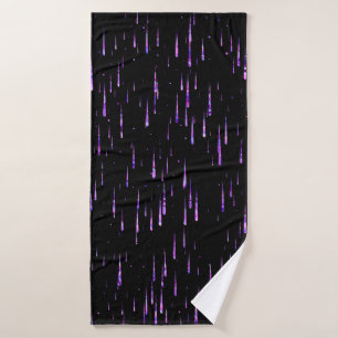 Meteor rain - purple bath towel