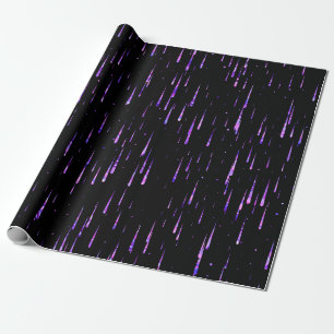 Meteor rain - purple wrapping paper