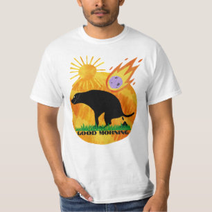 Meteor Strike Pooping Pup Mornings are Tough T-Shirt