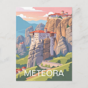 Meteora Greece Travel Postcard