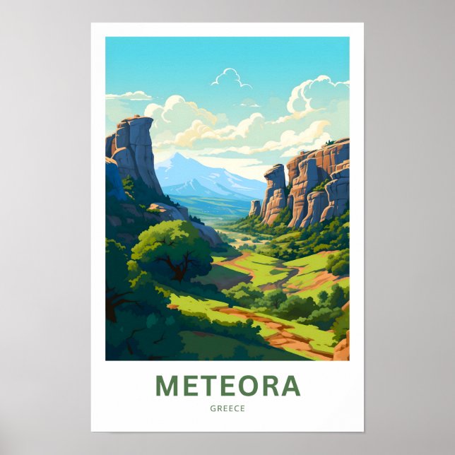Meteora Greece Travel Print (Front)