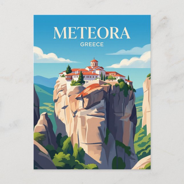 Meteora Monasteries Greece Postcard (Front)
