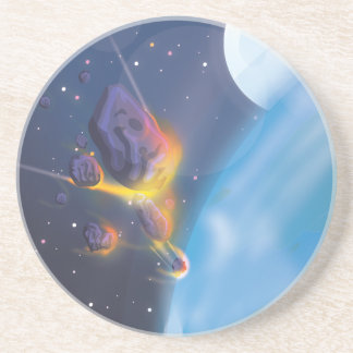 Meteorite Entering Earths Atmosphere Coaster